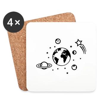 universum_01 - Coasters (set of 4) - white - Front