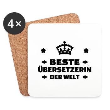 Translator Übersetzer Traducteur Translation - Coasters (set of 4) - white - Front