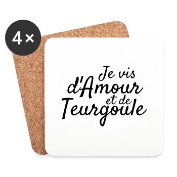 Normandie / Normand / Normande / France - Dessous de verre (lot de 4) - blanc - Devant