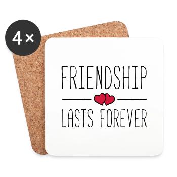 friendship lasts forever hearts - Untersetzer (4er-Set) - Weiß - Vorne