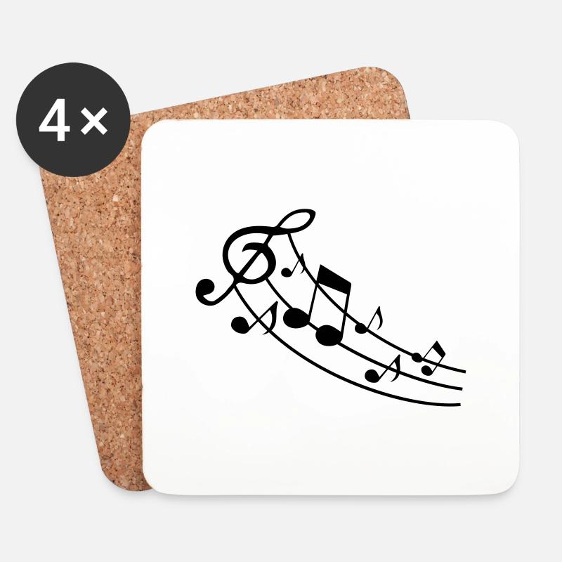 music design musiknote - Untersetzer (4er-Set) - Weiß