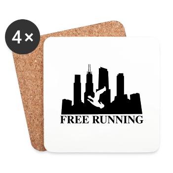 freerunning - Untersetzer (4er-Set) - Weiß - Vorne