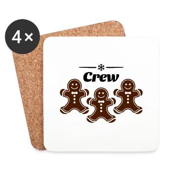 crew lebkuchenmann - Untersetzer (4er-Set) - Weiß - Vorne