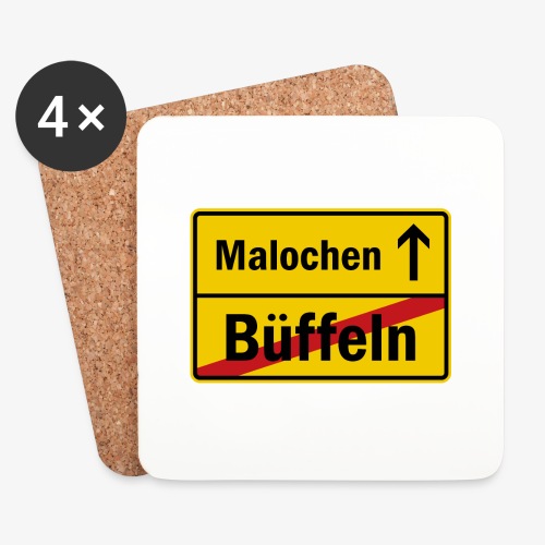 bueffeln vs. malochen - Untersetzer (4er-Set)
