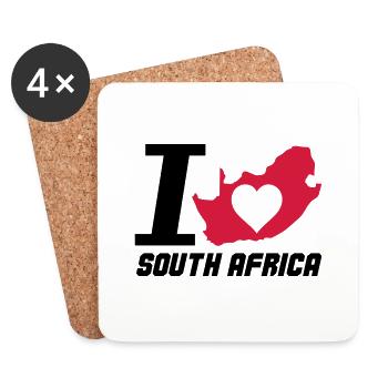 south_africa_i_love_2 - Untersetzer (4er-Set) - Weiß - Vorne