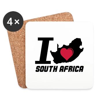 south_africa_i_love_02 - Untersetzer (4er-Set) - Weiß - Vorne