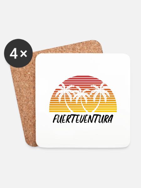 Fuerteventura - Untersetzer (4er-Set) - Weiß