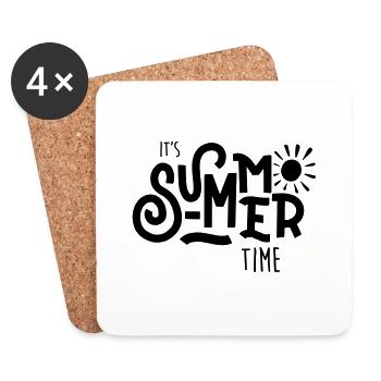 It's summer time - Coasters (set of 4) - white - Front