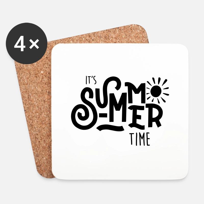 Es ist Sommer - Untersetzer (4er-Set) - Weiß
