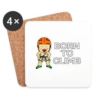 Born to Climb - Coasters (set of 4) - white - Front