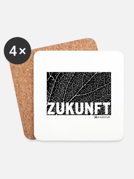 Bäume sind Zukunft - Untersetzer (4er-Set) - Weiß