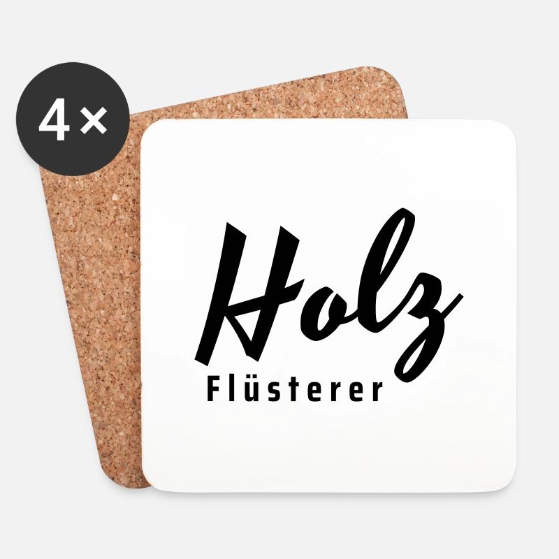 holz flüsterer - Untersetzer (4er-Set) - Weiß