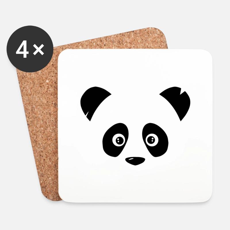PANDA - Untersetzer (4er-Set) - Weiß
