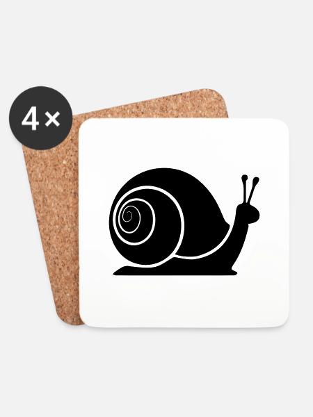 slug - Coasters (set of 4) - white