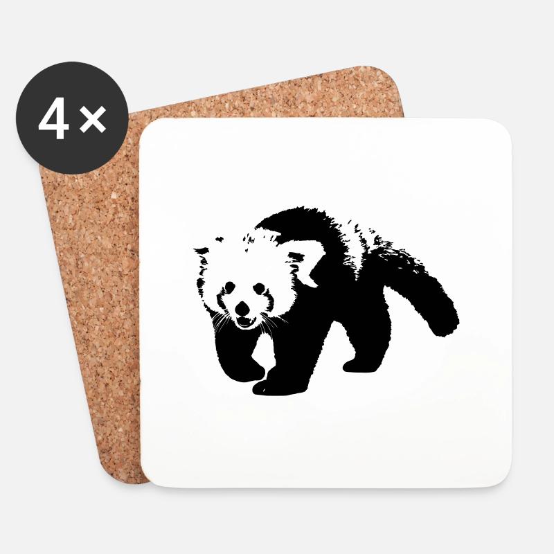 kleiner panda - Untersetzer (4er-Set) - Weiß