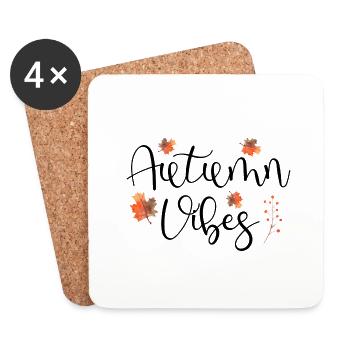 Herbst - Untersetzer (4er-Set) - Weiß - Vorne