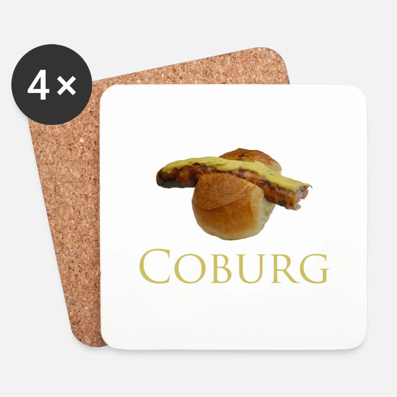 Coburger Bratwurst - Untersetzer (4er-Set) - Weiß