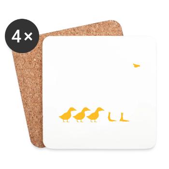 Family geese design - Coasters (set of 4) - white - Front