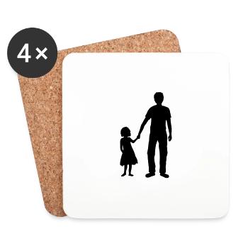 Father daughter infinite - Coasters (set of 4) - white - Front