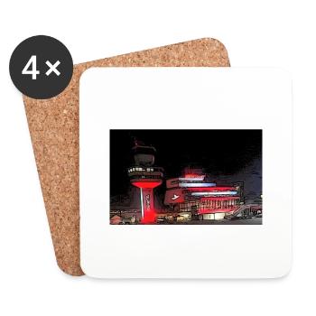 Tegel Airport / TXL Thank you TXL - Coasters (set of 4) - white - Front