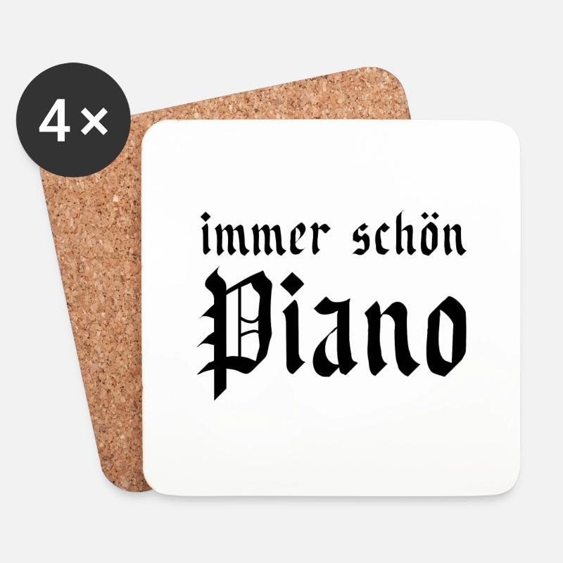 piano - Untersetzer (4er-Set) - Weiß