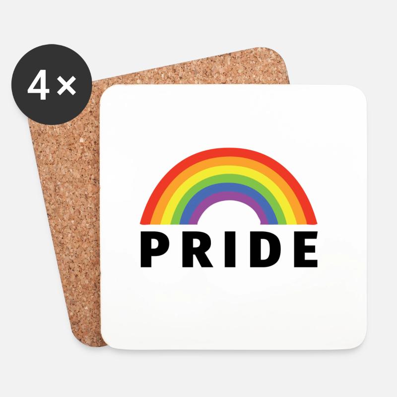 Pride - Untersetzer (4er-Set) - Weiß