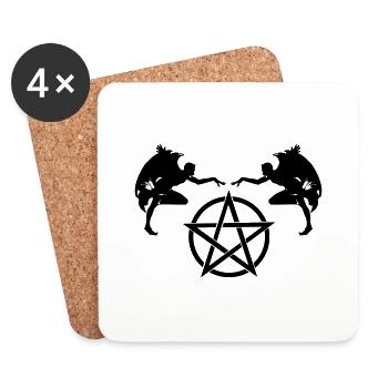 pentacle - Coasters (set of 4) - white - Front