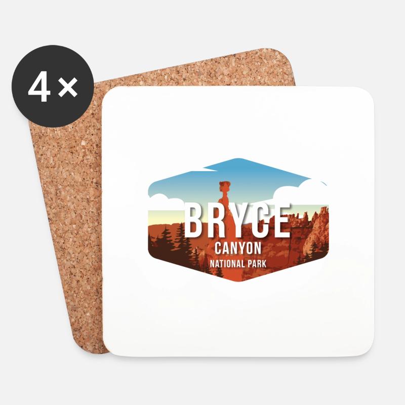 Bryce Canyon National Park Gift Souvenir - Untersetzer (4er-Set) - Weiß