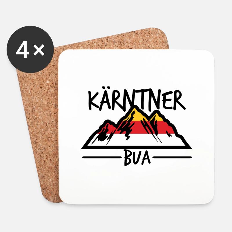 Kärnten Kärntner Bua - Untersetzer (4er-Set) - Weiß