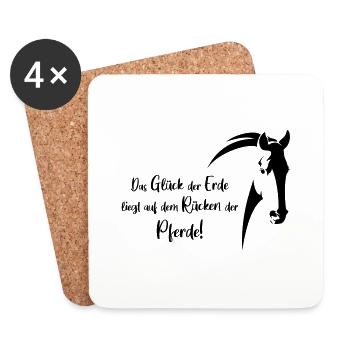 le glue de la terre - Dessous de verre (lot de 4) - blanc - Devant