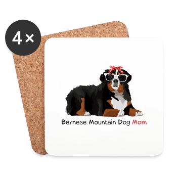 Bouvier bernois - Dessous de verre (lot de 4) - blanc - Devant
