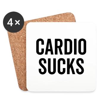 Cardio Sucks - Coasters (set of 4) - white - Front