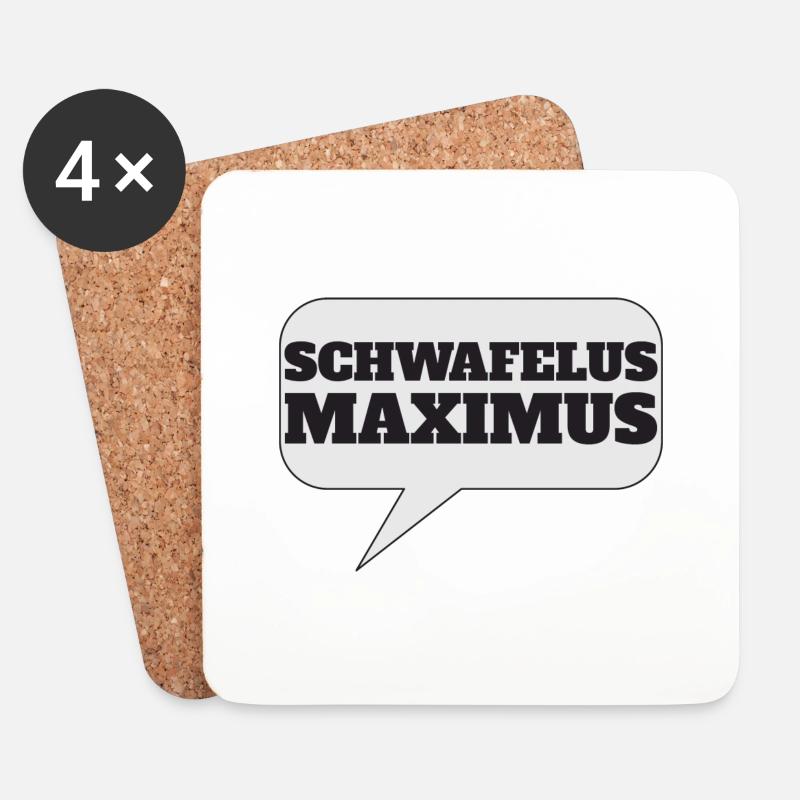 Reden, Labern,schwafeln, Schwafelus, Maximus, - Untersetzer (4er-Set) - Weiß