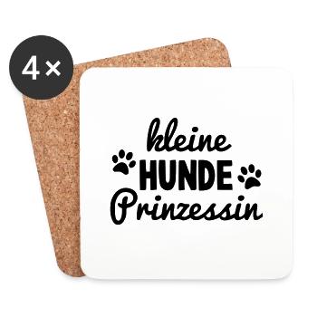 Kleine Hunde Prinzessin - Untersetzer (4er-Set) - Weiß - Vorne