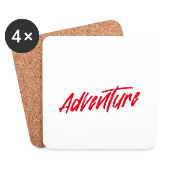 Adventure is out there - Untersetzer (4er-Set) - Weiß - Vorne