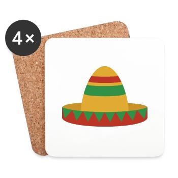 sombrero mexico - Untersetzer (4er-Set) - Weiß - Vorne