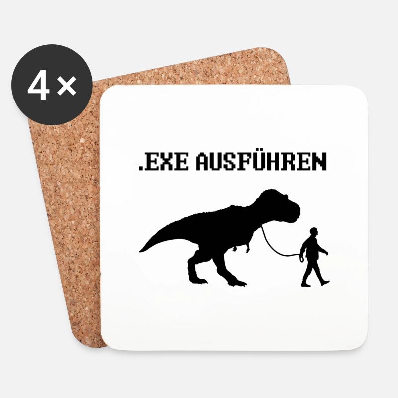Informatiker Programmierer Sprüche - Untersetzer (4er-Set) - Weiß