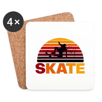 skate - Untersetzer (4er-Set) - Weiß - Vorne
