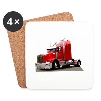American retro truck - Coasters (set of 4) - white - Front