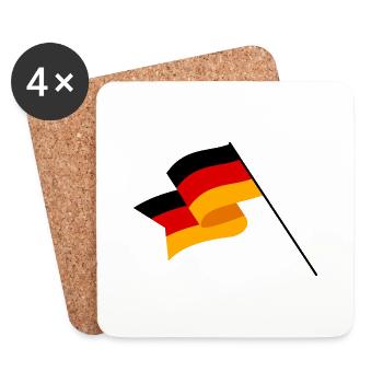 Germany Flag German Flag - Coasters (set of 4) - white - Front