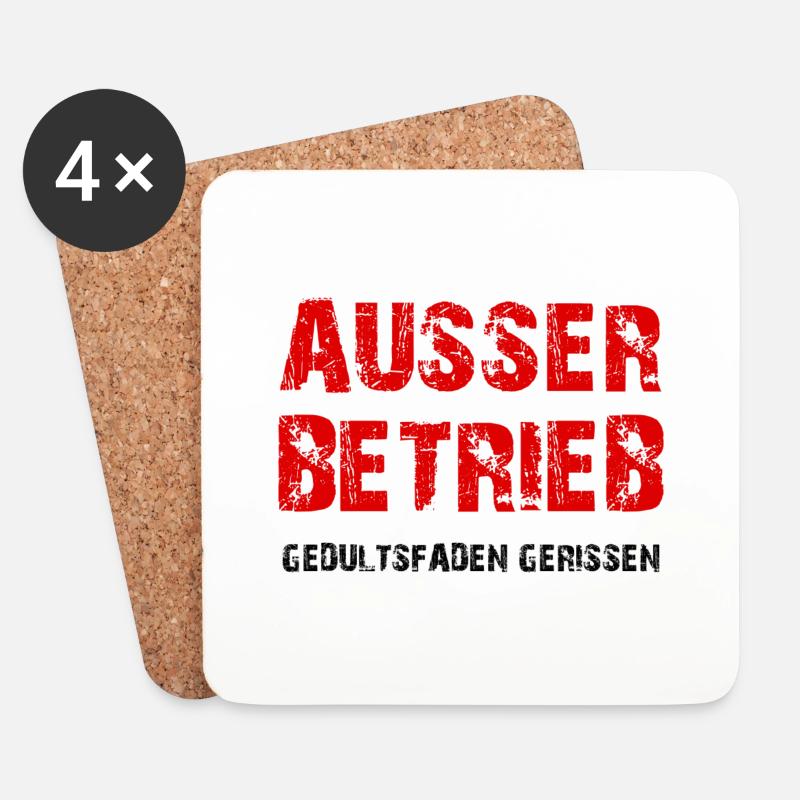 AUSSER BETRIEB - Untersetzer (4er-Set) - Weiß