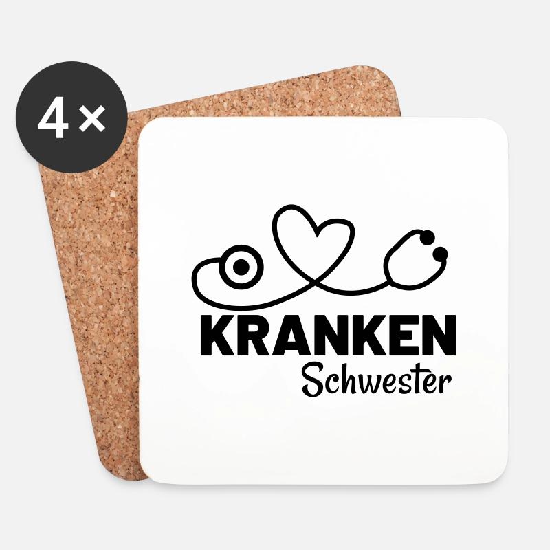 krankenschwester krankenhaus - Untersetzer (4er-Set) - Weiß