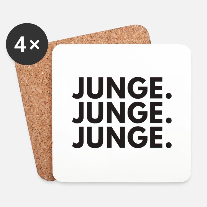 Junge Junge Junge lustiges Statement Kranplätze - Untersetzer (4er-Set) - Weiß