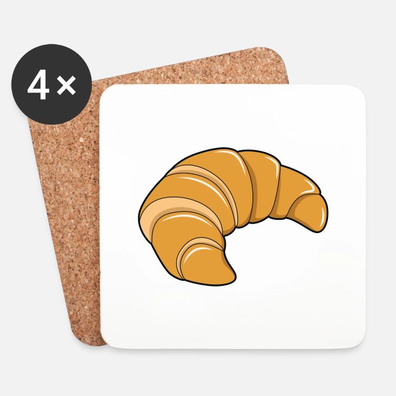 Croissant - Untersetzer (4er-Set) - Weiß