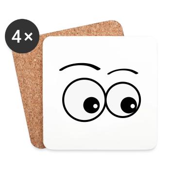 augen - Untersetzer (4er-Set) - Weiß - Vorne