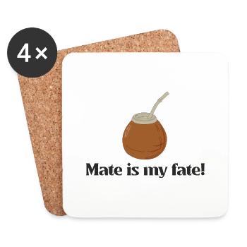 Mate is my fate - Untersetzer (4er-Set) - Weiß - Vorne