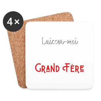 laisse-moi passer je suis grand frère - Dessous de verre (lot de 4) - blanc - Devant