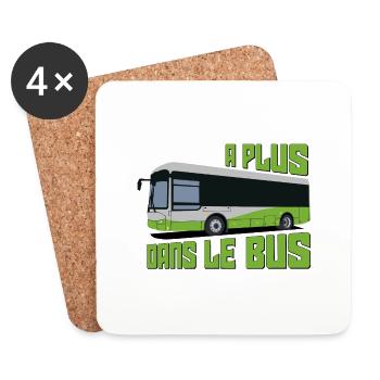 BUS - Dessous de verre (lot de 4) - blanc - Devant