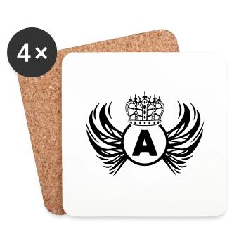 wappen A - Untersetzer (4er-Set) - Weiß - Vorne