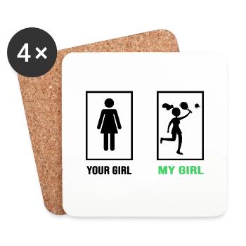 padel padeltennis paddel padel player padel wife - Coasters (set of 4) - white - Front